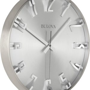 Bulova C4846 Director Wall Clock, Satin Pewter Finish